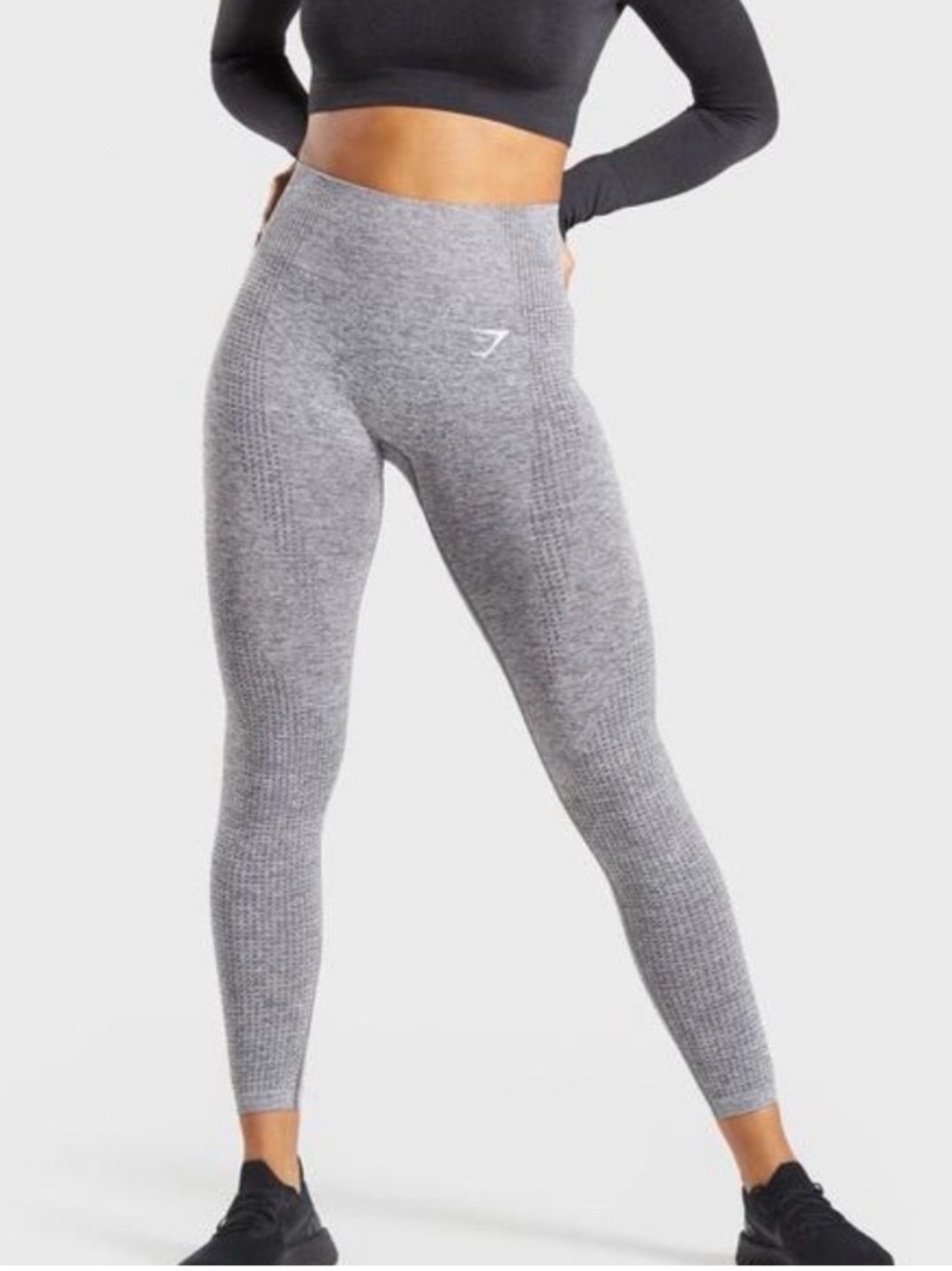 Gymshark Vital Seamless Leggings in Smokey Grey Marl Size Medium NWT